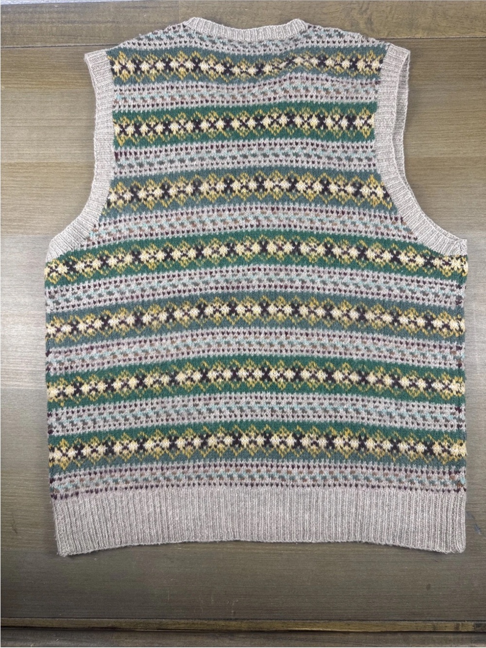 Vtg Polo Ralph Lauren 2006 Hand Knit Sweater Vest Fair Isle Lambswool Men’s Med - Picture 2 of 8